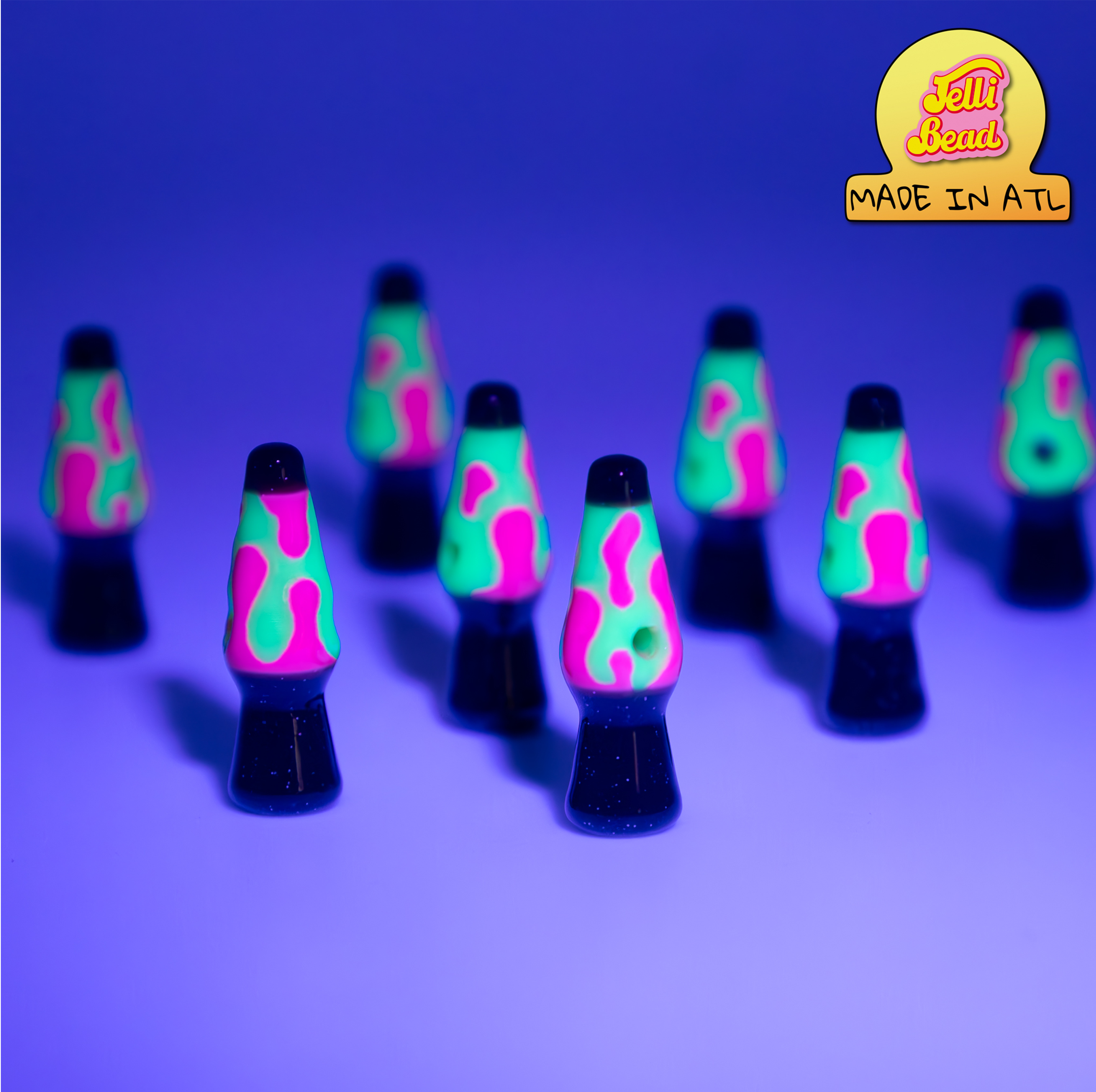 Blacklight Lava Lamp Beads   5  - Jelli Bead, Colorful custom kandi beads for beaded bracelets, perfect for music festivals, swifties, and rave fashion. Personalized charm bracelets that add flair to any look.