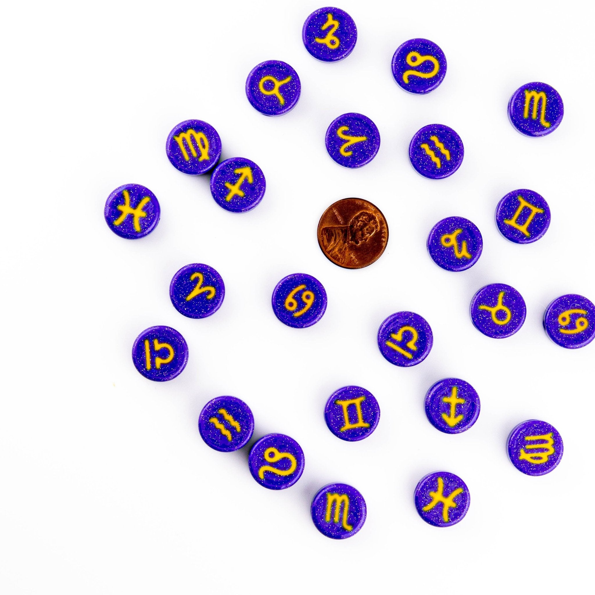 Blacklight Zodiac / Astrology Sign Beads - Jelli Bead Kandi Beads