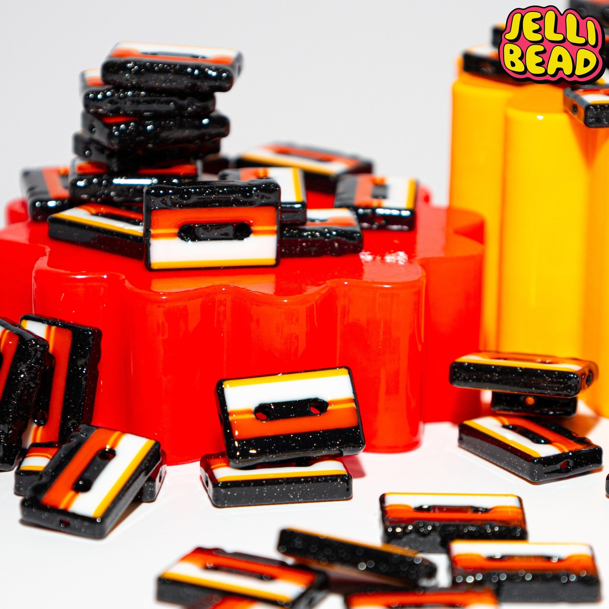 Cassette Tape Beads - Jelli Bead Kandi Beads