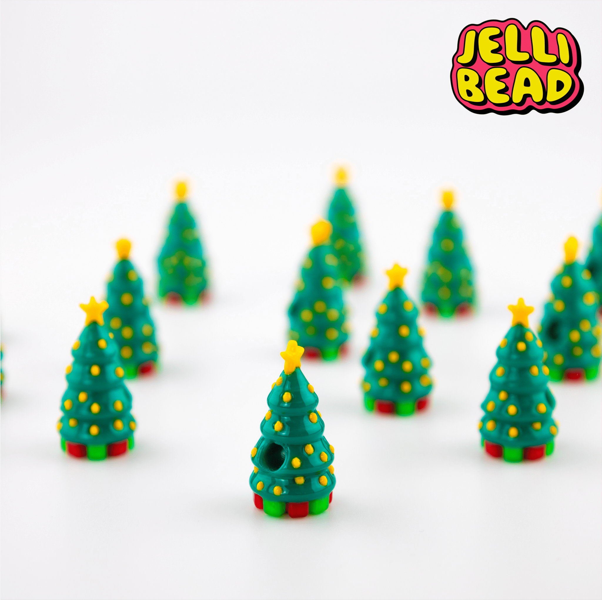 Christmas Tree Beads - Jelli Bead Kandi Beads