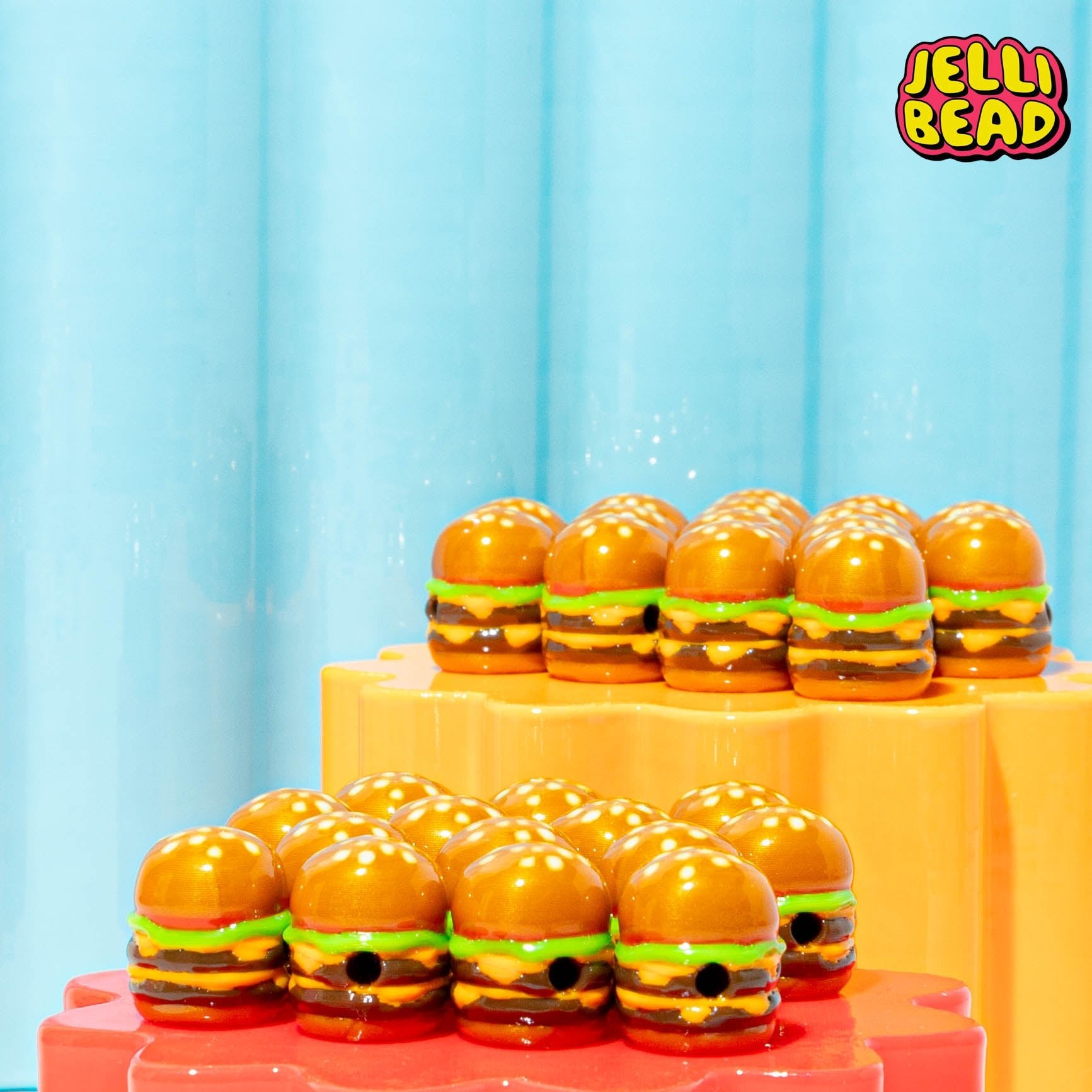 Double Cheese Burger Beads - Jelli Bead Kandi Beads