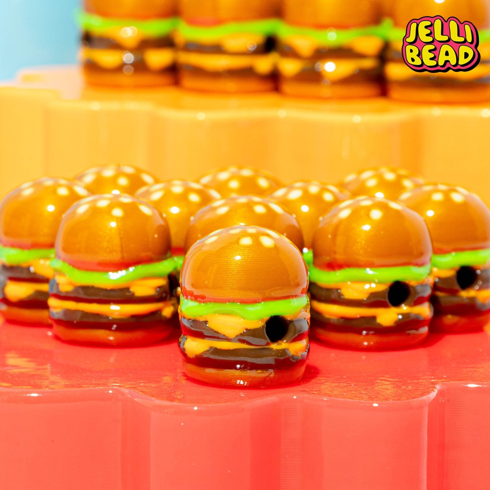 Double Cheese Burger Beads - Jelli Bead Kandi Beads