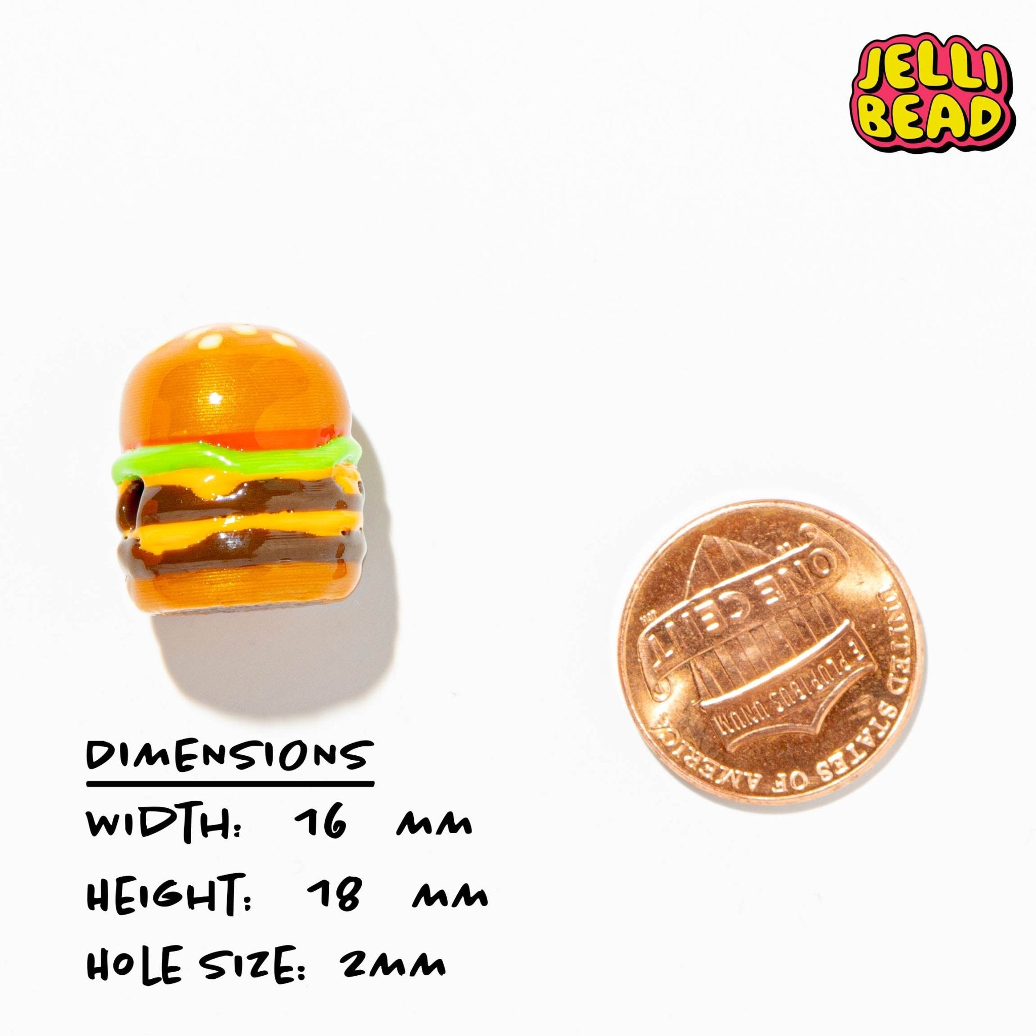 Double Cheese Burger Beads - Jelli Bead Kandi Beads