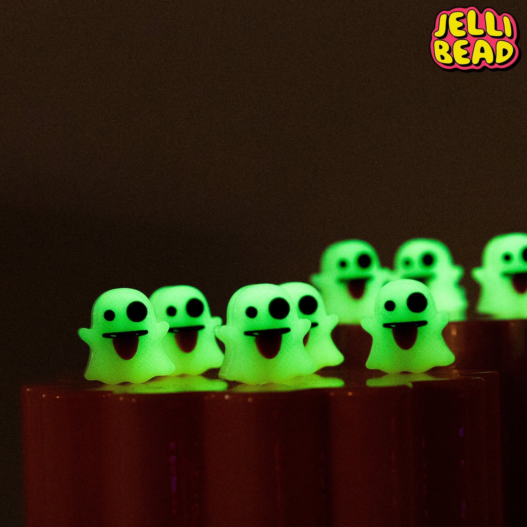 Ghost Emoji Beads - Jelli Bead Kandi Beads