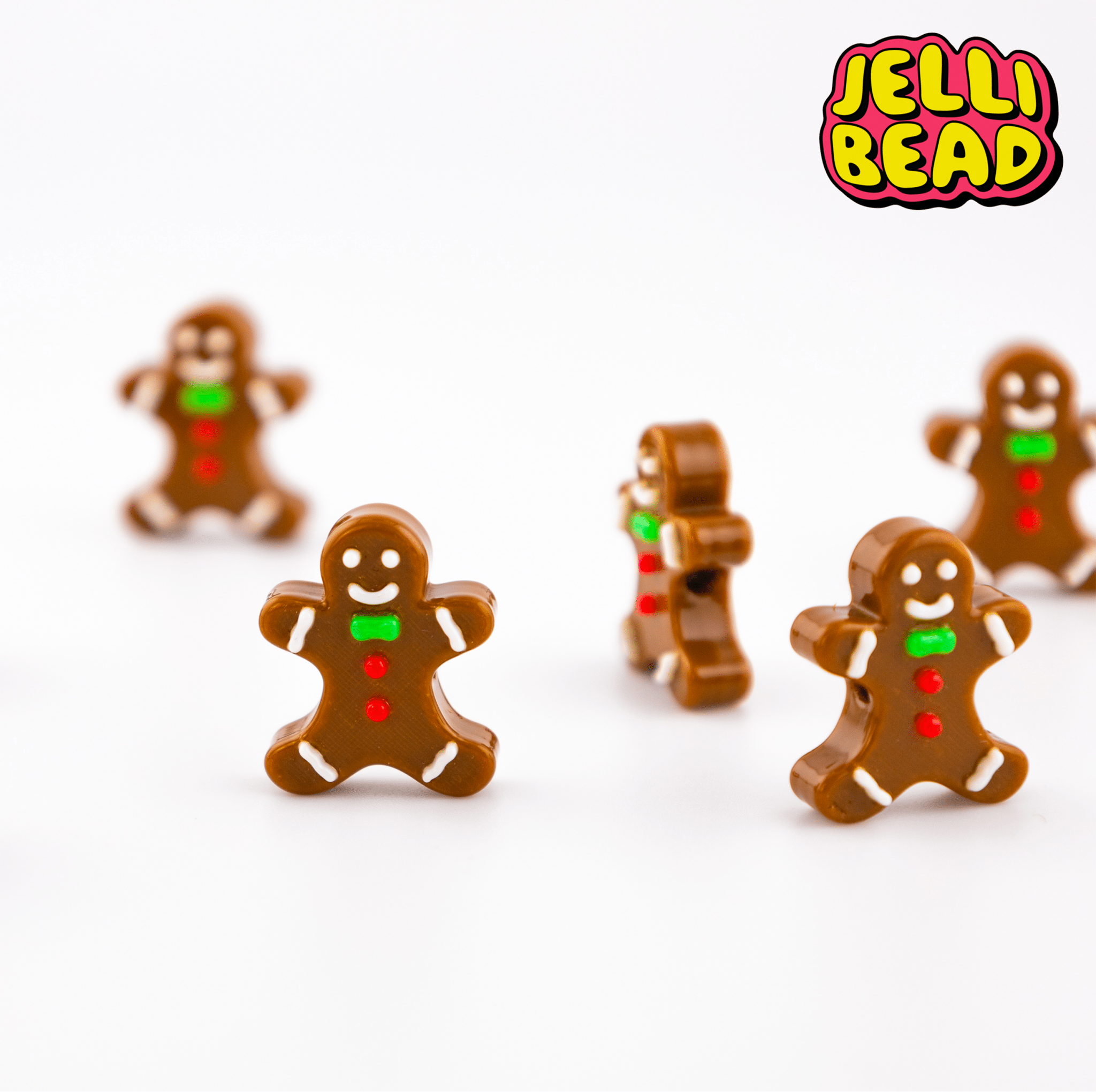 Gingerbread Man Beads - Jelli Bead Kandi Beads