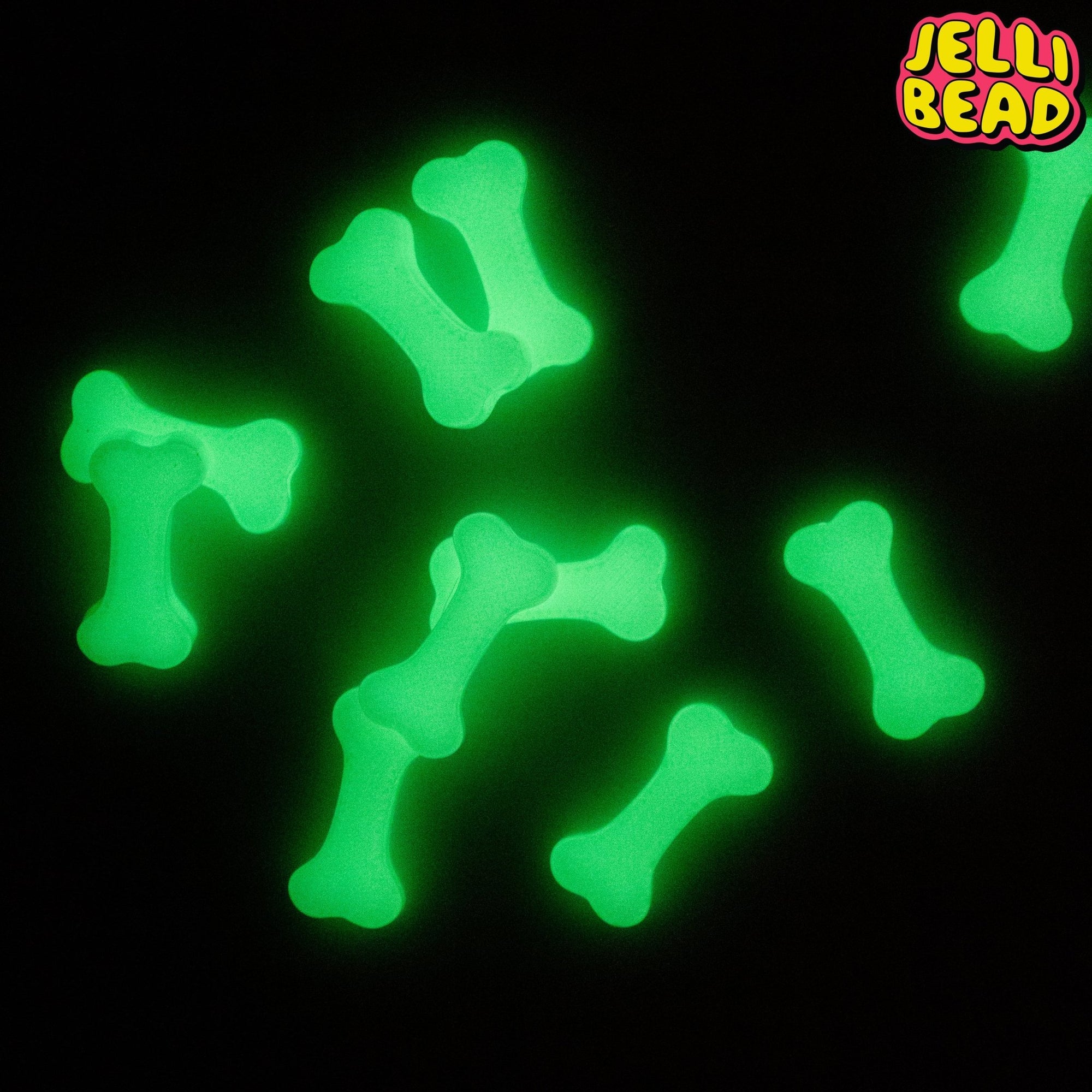 Glow - in - the - dark Bone Beads - Jelli Bead Kandi Beads