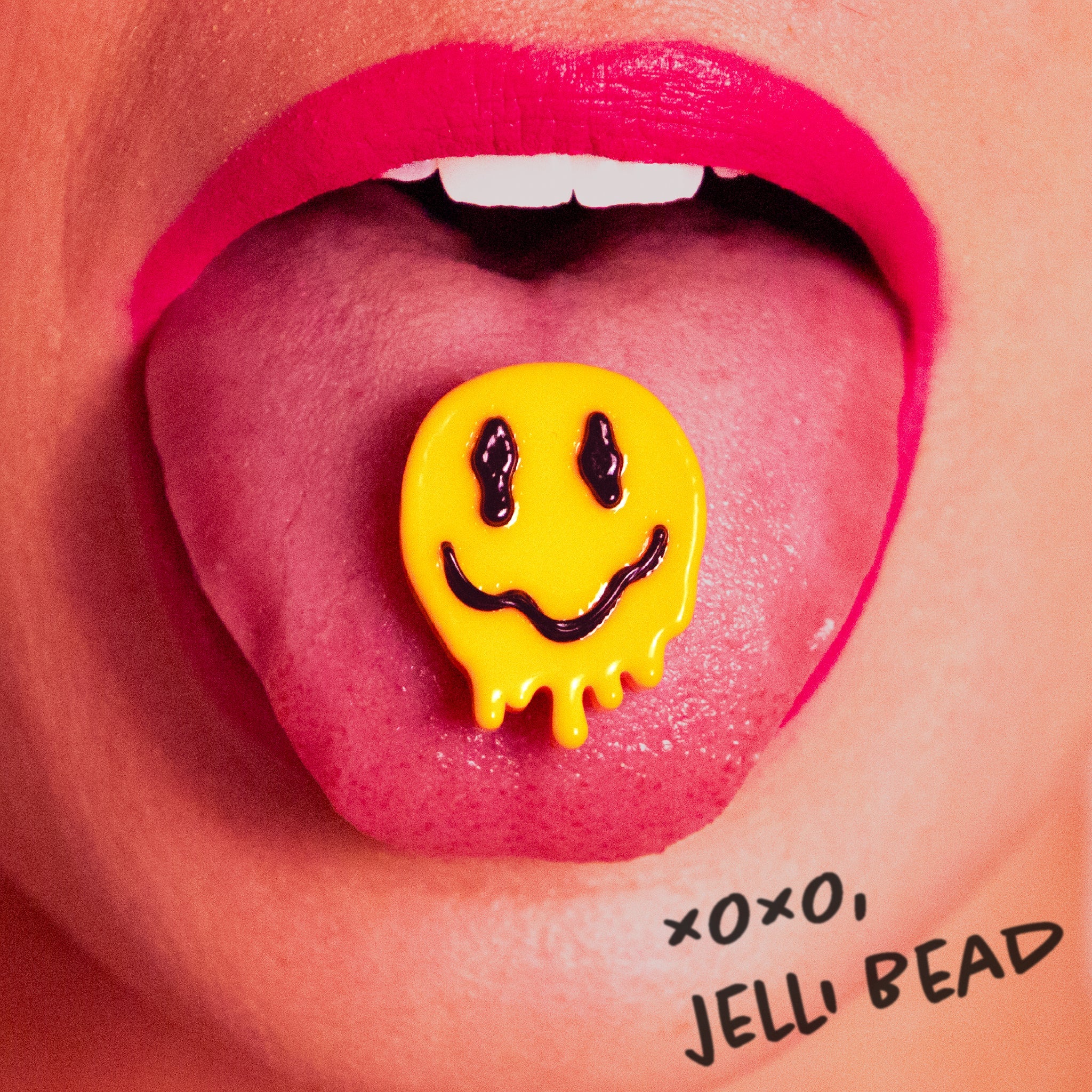 Melted Smiley Face Beads - Jelli Bead Kandi Beads