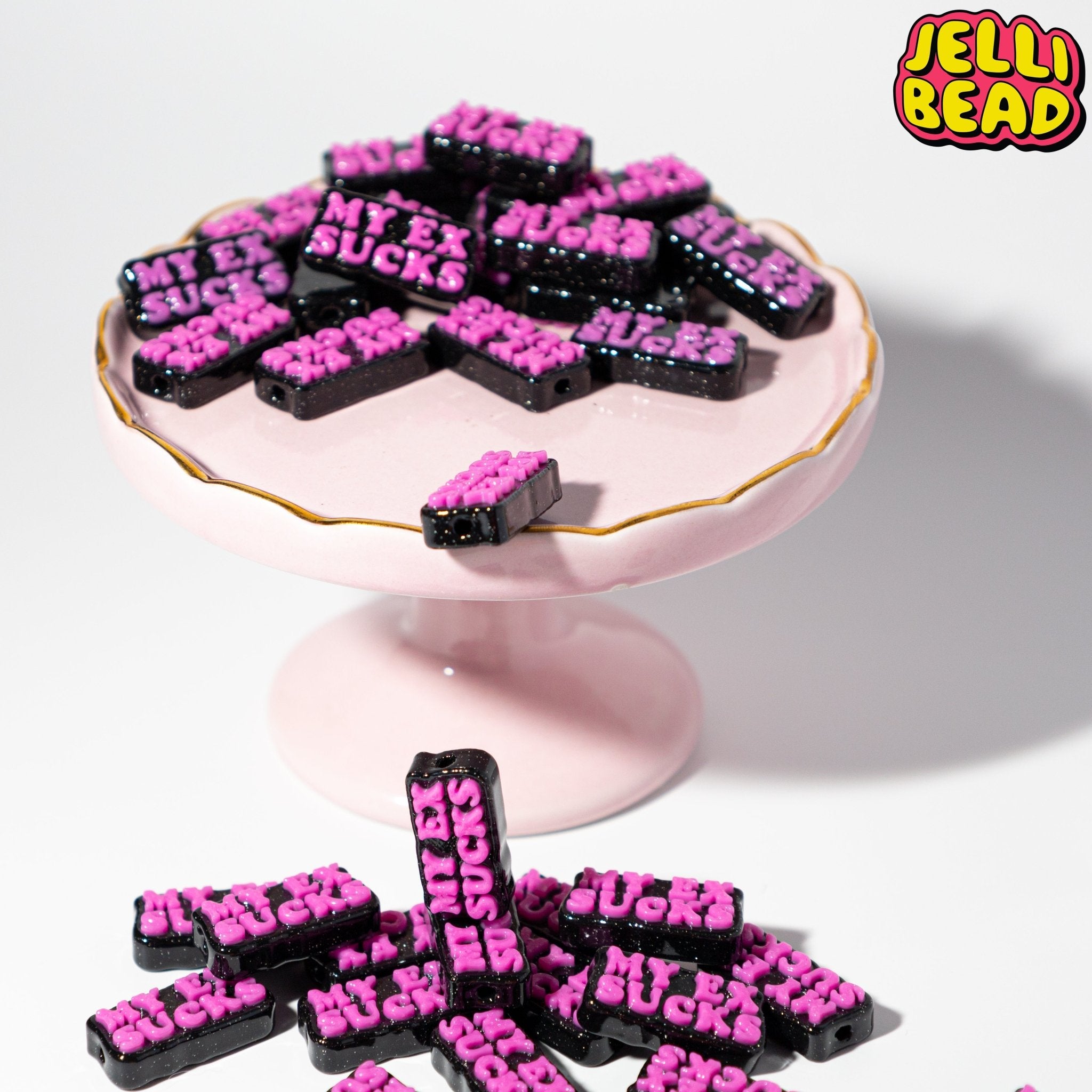 "My Ex Sucks" Beads - Jelli Bead Kandi Beads