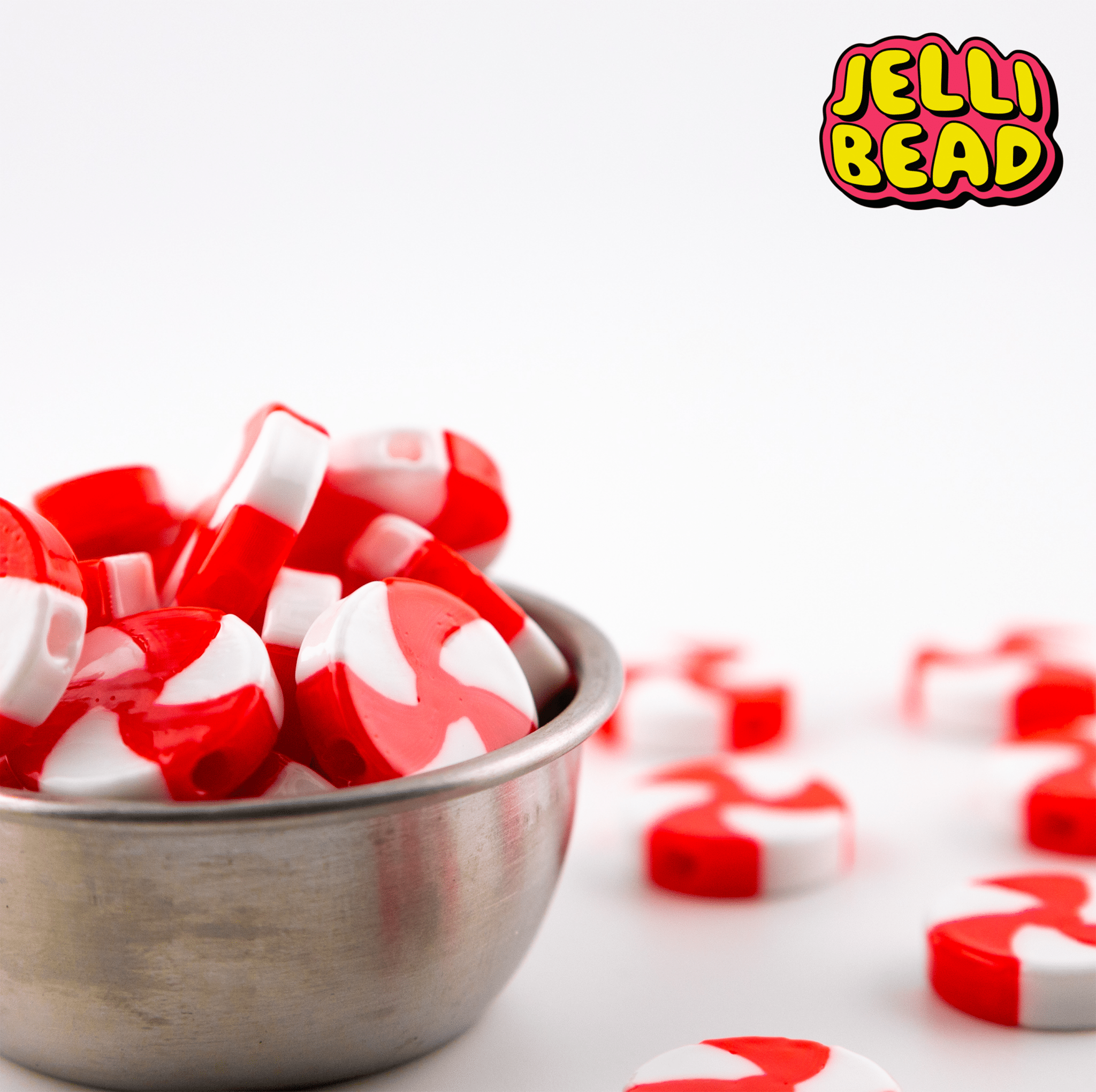 Peppermint Beads - Jelli Bead Kandi Beads