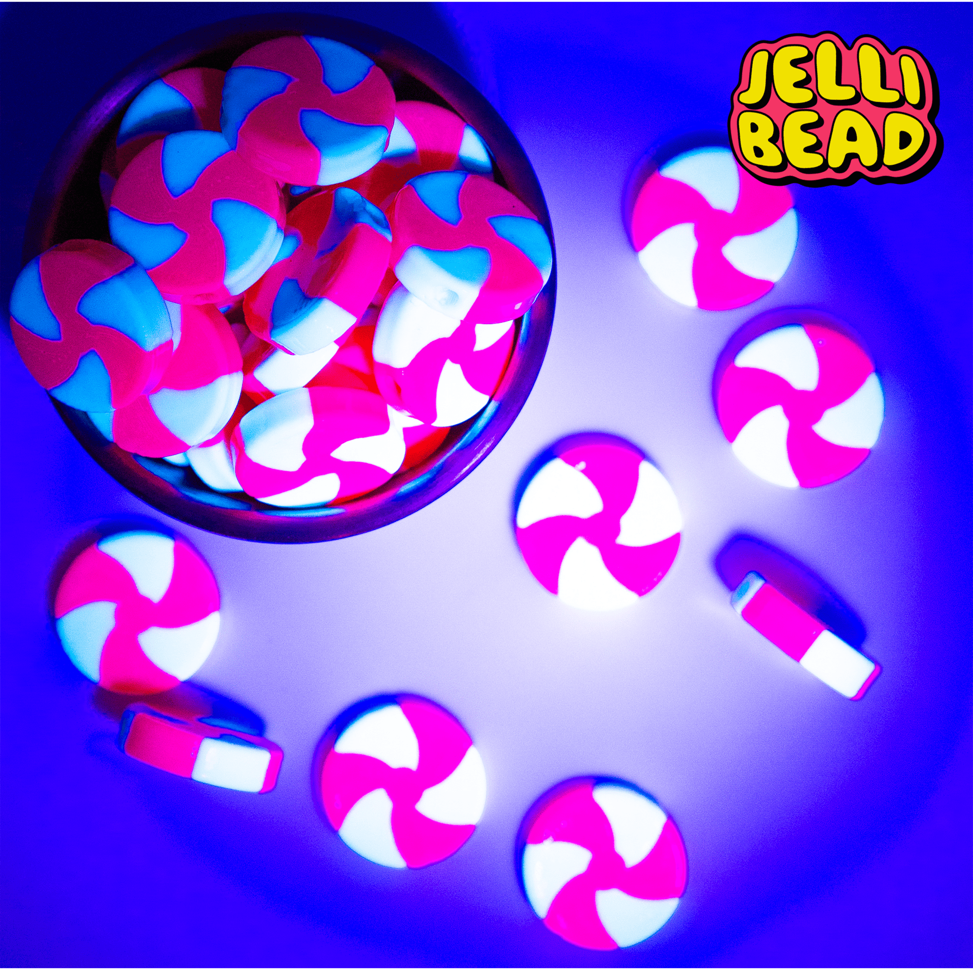 Peppermint Beads - Jelli Bead Kandi Beads