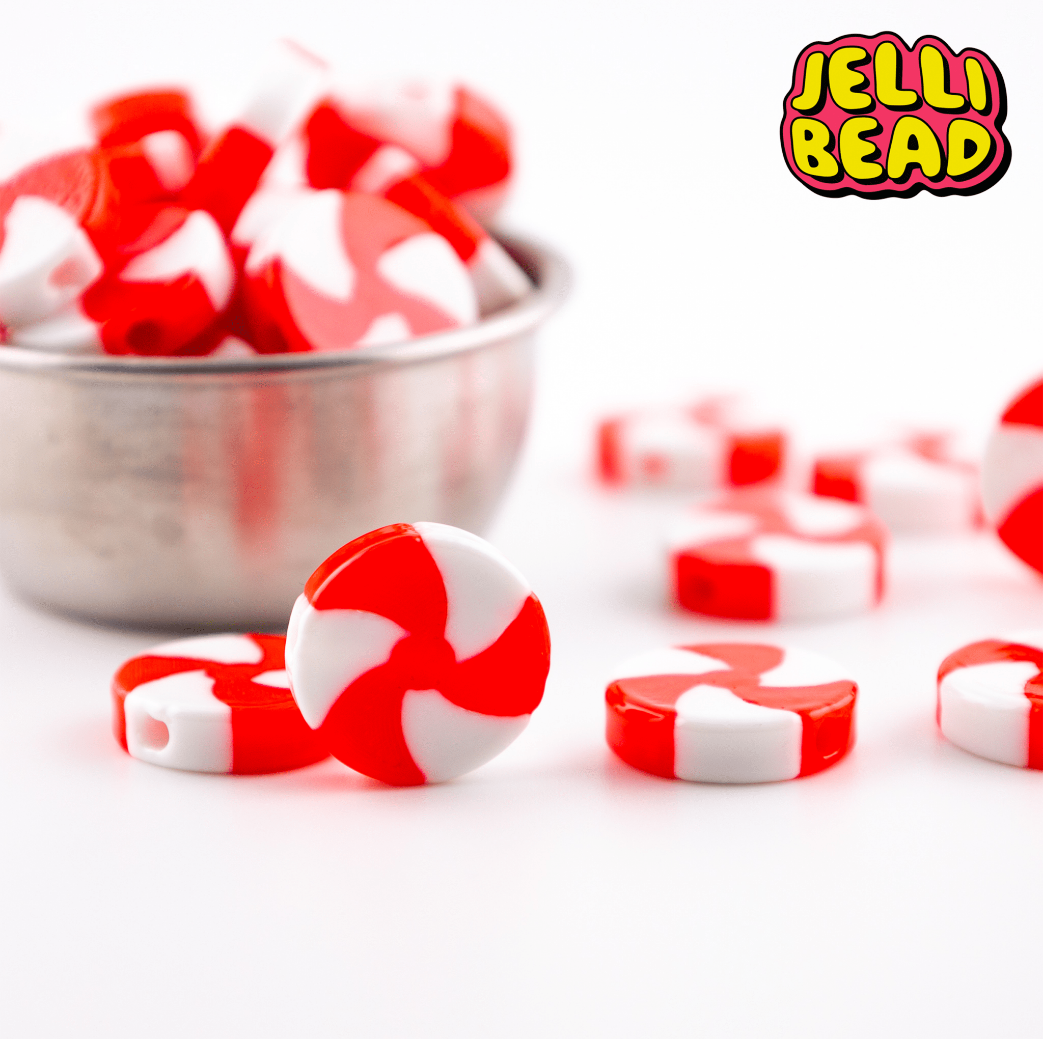 Peppermint Beads - Jelli Bead Kandi Beads