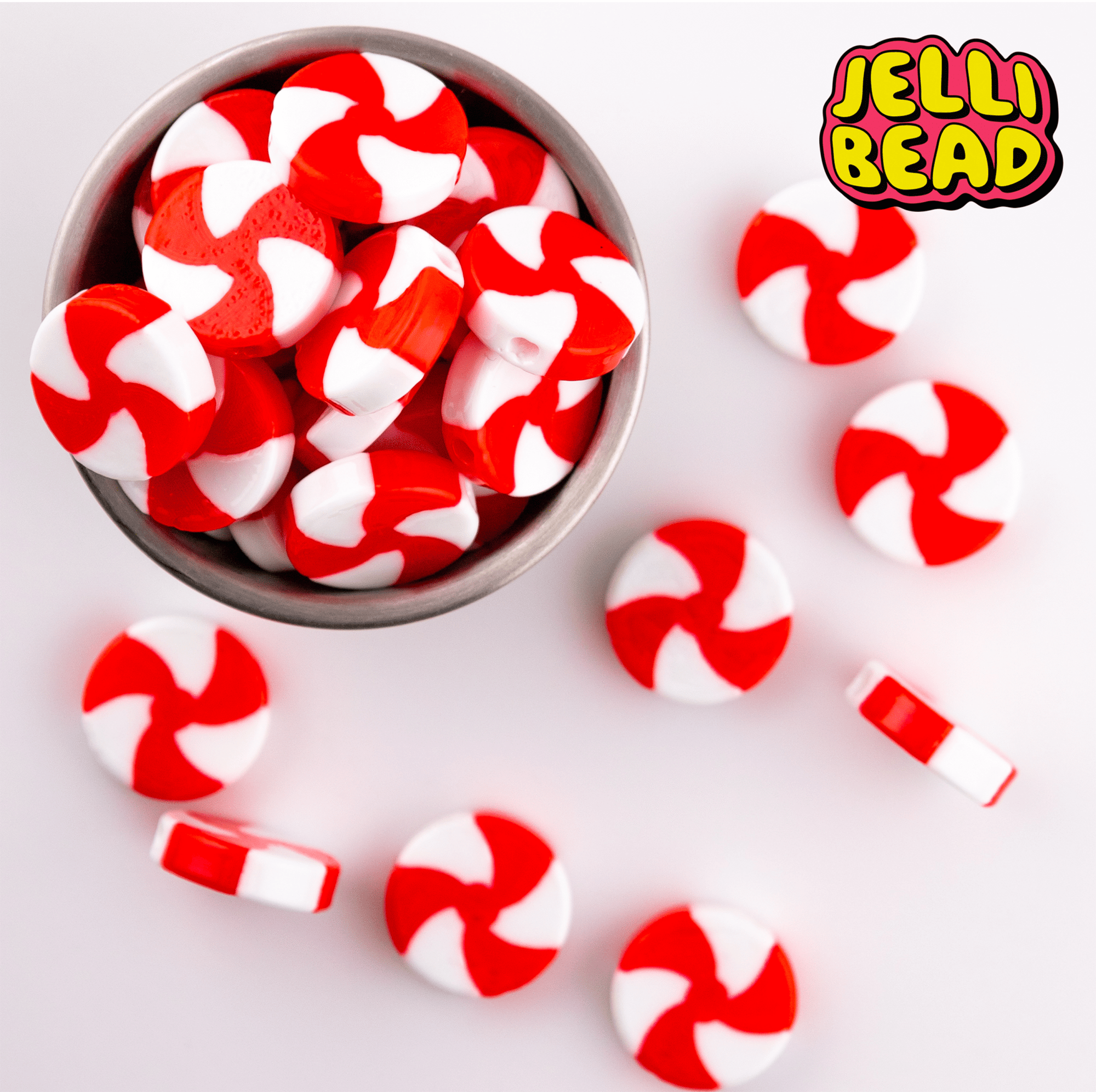 Peppermint Beads - Jelli Bead Kandi Beads