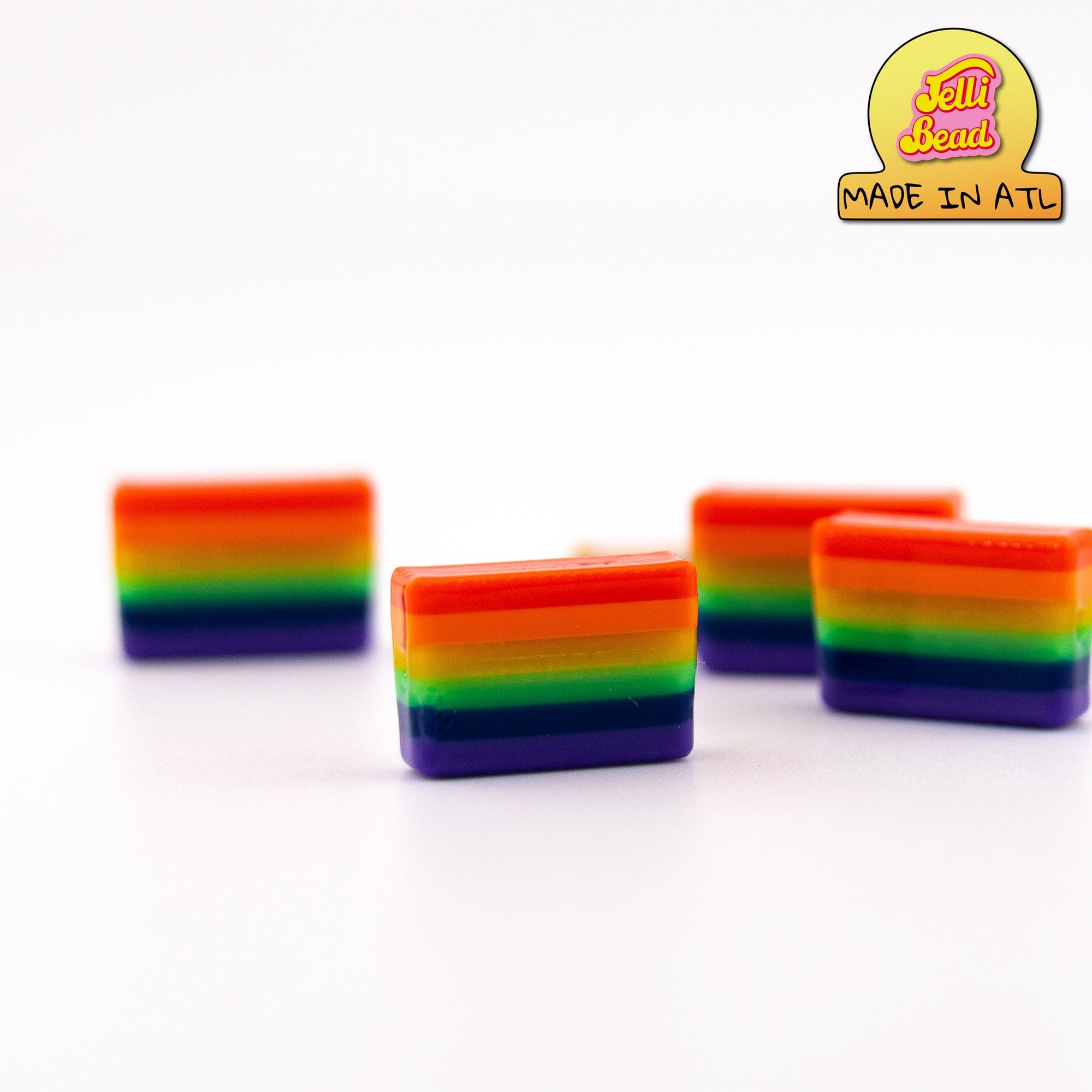 Pride Flag Beads   1  - Jelli Bead, Colorful custom kandi beads for beaded bracelets, perfect for music festivals, swifties, and rave fashion. Personalized charm bracelets that add flair to any look.