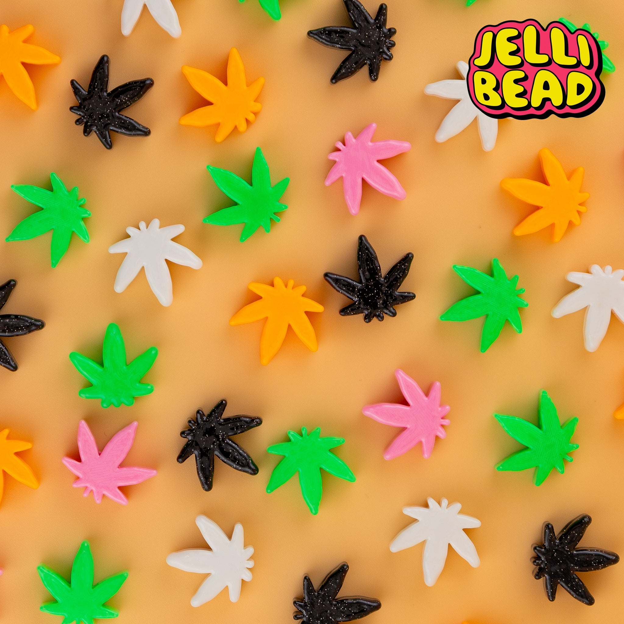 Weed Leaf Beads - Jelli Bead Kandi Beads