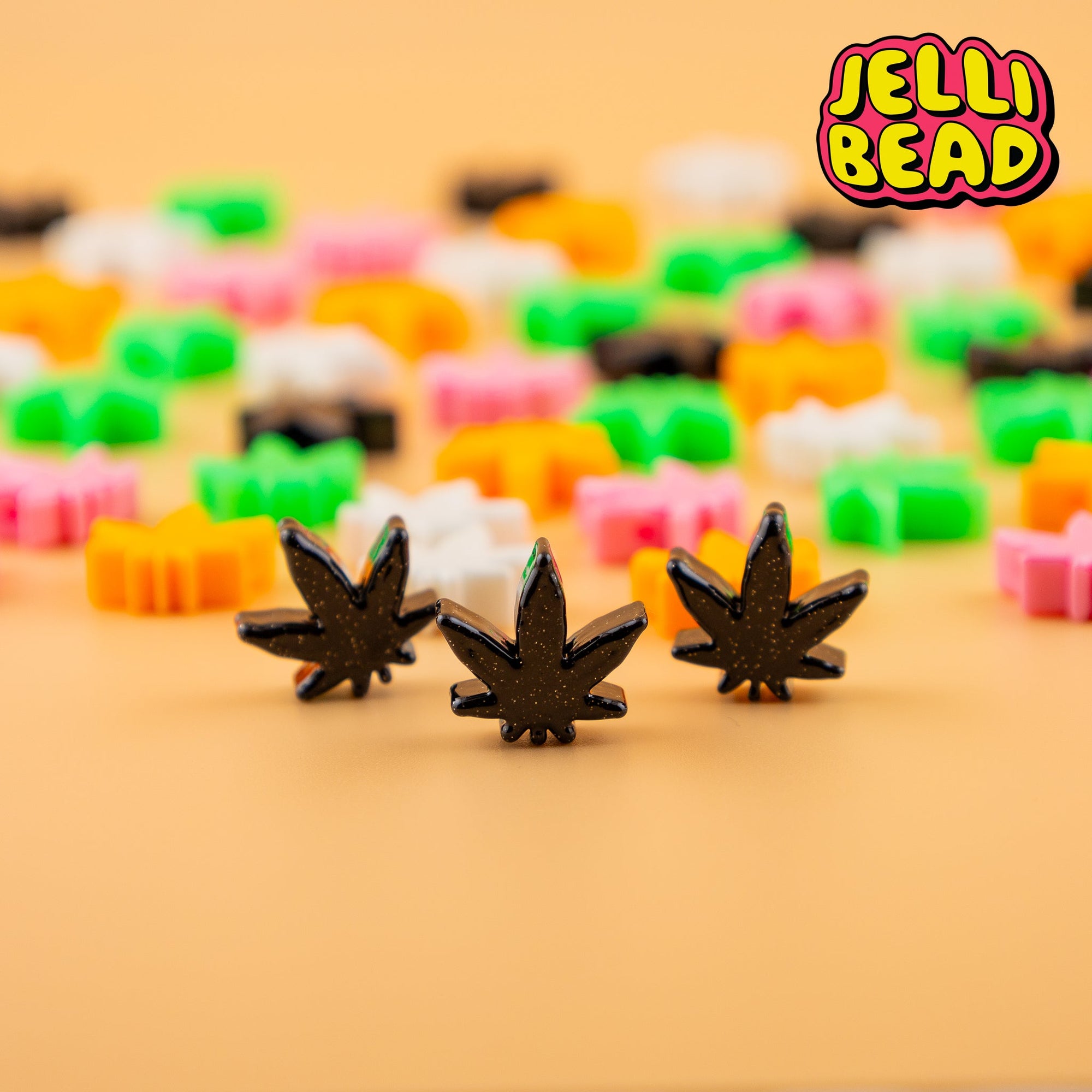 Weed Leaf Beads - Jelli Bead Kandi Beads