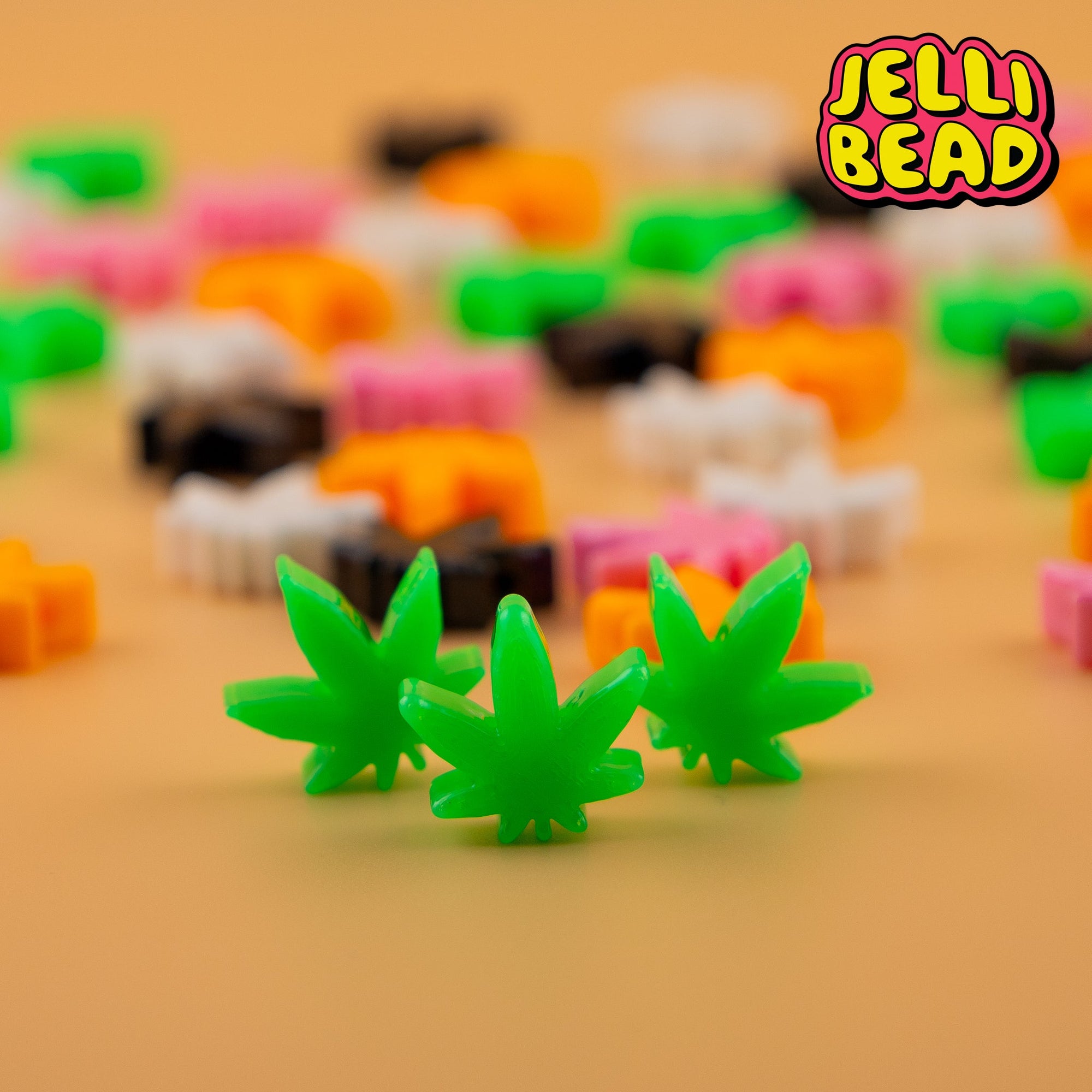 Weed Leaf Beads - Jelli Bead Kandi Beads