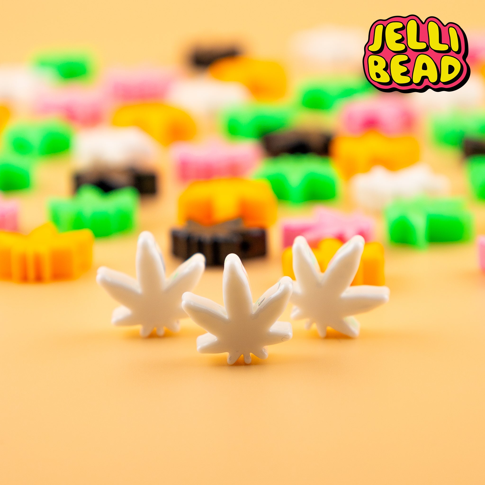 Weed Leaf Beads - Jelli Bead Kandi Beads