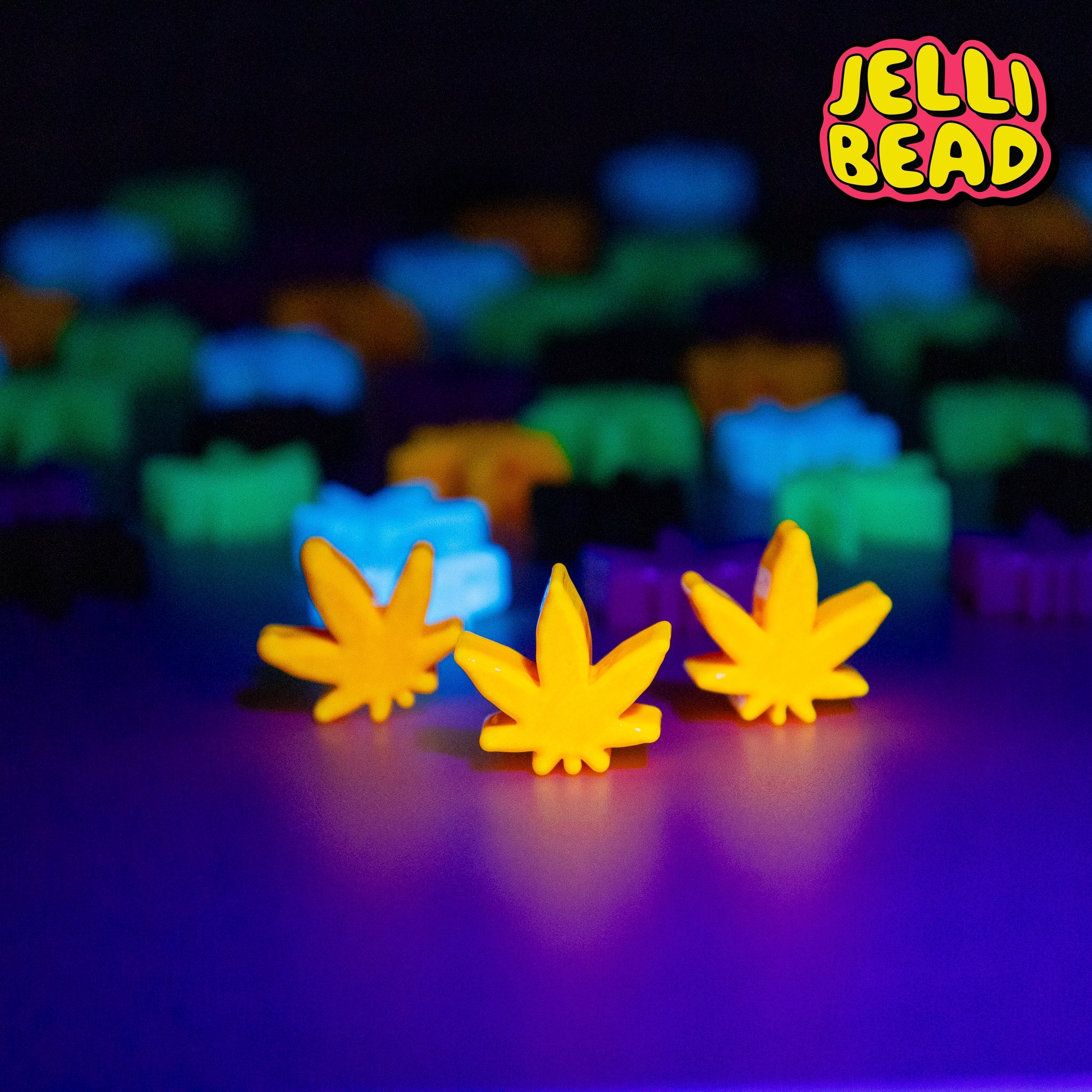 Weed Leaf Beads - Jelli Bead Kandi Beads