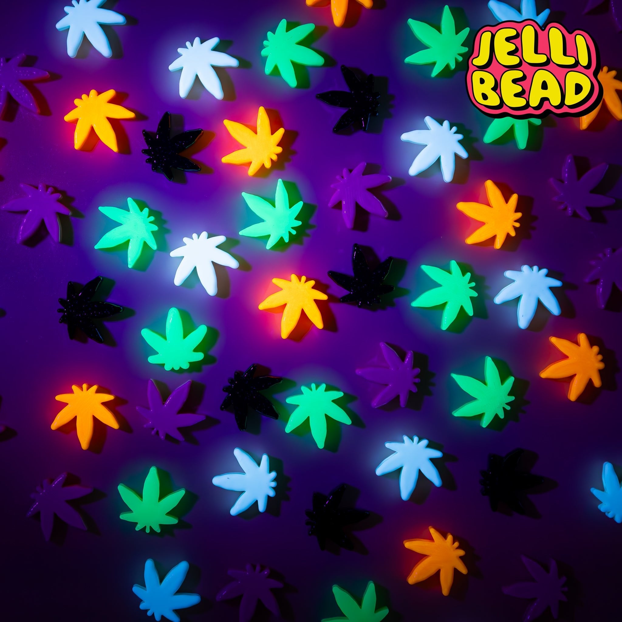 Weed Leaf Beads - Jelli Bead Kandi Beads