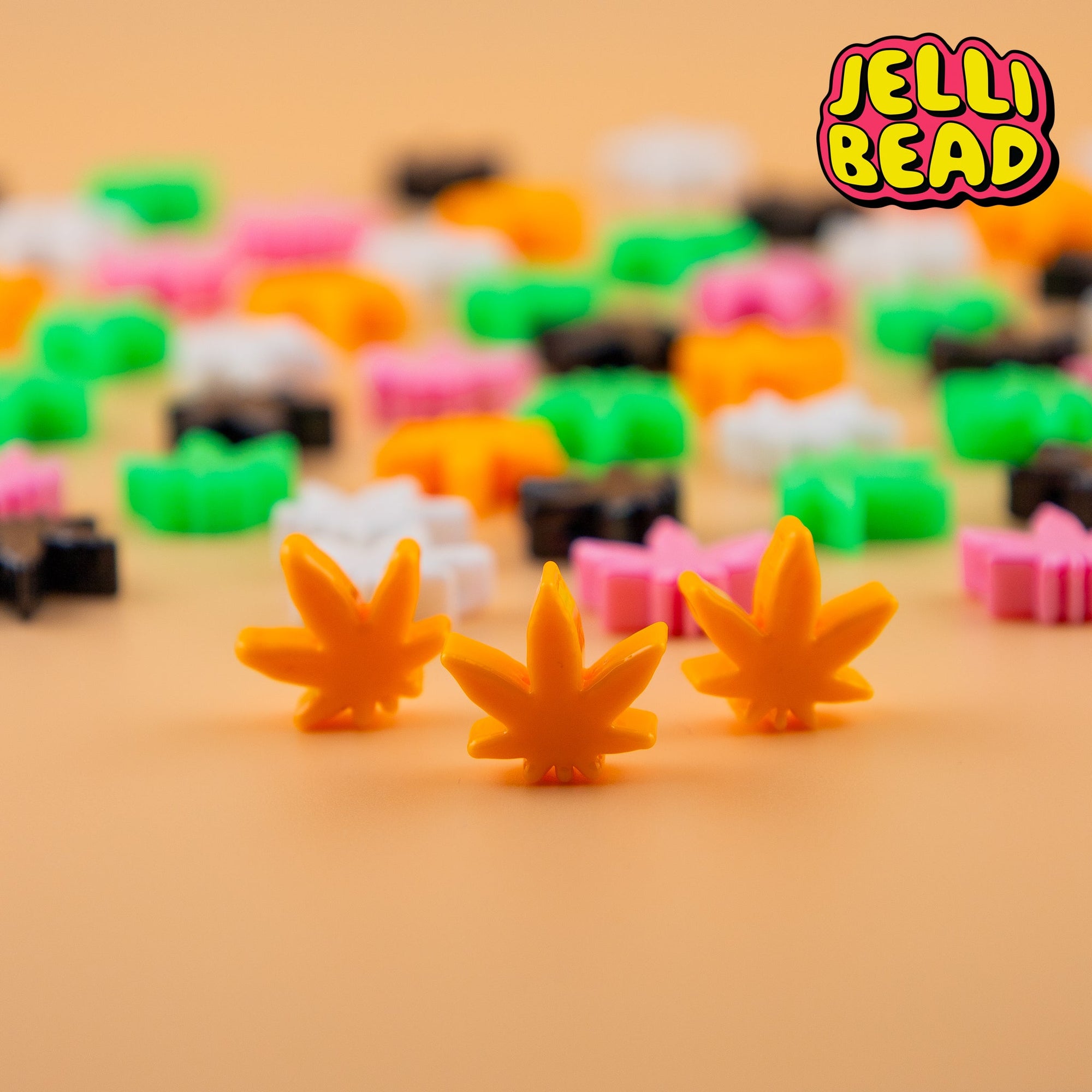 Weed Leaf Beads - Jelli Bead Kandi Beads